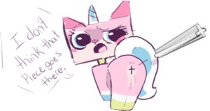 Rating: Explicit Score: 0 Tags: 1_horn anus confusion domestic_cat e621 english_text equid equine felid feline felis female feral genitals horn hybrid lego lego_brick low_res mammal mythological_creature mythological_equine mythology simple_background tail tail_aside text the_lego_movie toony unicorn unikitty unknown_artist vulva white_background User: bunchy7s