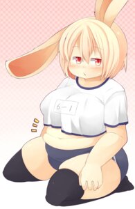 Rating: Questionable Score: 0 Tags: akitaka asian_clothing athletic_wear big_breasts bottomwear breasts buruma clothing e621 east_asian_clothing female gym_uniform hi_res japanese_clothing lagomorph legwear leporid mammal overweight overweight_female rabbit red_eyes solo thick_thighs thigh_highs uniform User: bunchy7s