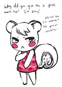 Rating: Safe Score: 0 Tags: animal_crossing anthro blush bodily_fluids clothed clothing crossdressing e621 english_text femboy hi_res male mammal marshal_(animal_crossing) nintendo rodent sciurid solo tears text tree_squirrel unknown_artist User: bunchy7s