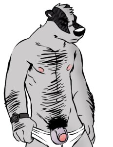Rating: Explicit Score: 0 Tags: anthro arm_hair armpit_hair average_penis badger balls belly_hair big_balls body_hair chest_hair circumcised clothing e621 flaccid forearm_hair forearms genitals hairy hairy_hands happy_trail humanoid_genitalia humanoid_penis male mammal mustelid musteline navel nipples penis pubes realistic_penis_size simple_background solo underwear unknown_artist white_background User: bunchy7s