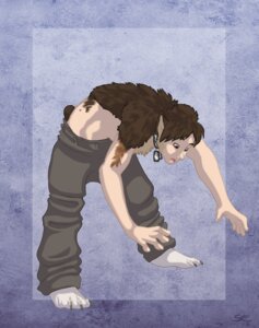 Rating: Safe Score: 0 Tags: 2013 abstract_background bottomwear brown_eyes brown_hair canid canine canis claws clothed clothing collar e621 footwear growth hair legwear male mammal mojak_(noran) pants sabretoothed_ermine simple_background socks solo tail tail_growth tail_growth_in_pants topless torn_clothing transformation wolf User: bunchy7s