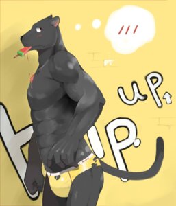 Rating: Questionable Score: 0 Tags: abs absurd_res anthro biceps black_body black_fur blush bulge clothed clothing dessert e621 embarrassed english_text felid food fruit fur hi_res ice_cream male mammal melanistic melon muscular muscular_anthro muscular_male ondoteiko pantherine pecs plant popsicle pose red_eyes simple_background solo speedo swimwear tail text topless watermelon watermelon_popsicle watermelon_slice yellow_background User: bunchy7s