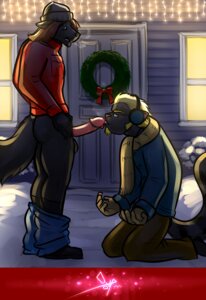 Rating: Explicit Score: 0 Tags: 2013 anthro anthro_on_anthro balls bgn big_balls big_penis bottomwear bottomwear_down canid canine canis christmas clothed clothing digital_media_(artwork) duo e621 erection facial_hair fur genitals hair holidays humanoid_genitalia humanoid_penis humor hybrid licking male male/male male_penetrated male_penetrating male_penetrating_male mammal onyx_wasson oral outside pants pants_down partially_clothed penetration penile penis penis_lick procyonid raccoon raccoon_dog scarf sex silly tanuki tongue tongue_out wolf yamato_iouko yamatoiouko User: bunchy7s