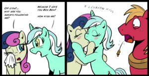 Rating: Questionable Score: 0 Tags: 2_panel_comic big_macintosh_(mlp) blush bodily_fluids bonbon_(mlp) comic crying dialogue e621 earth_pony english_text equid equine eyes_closed female female/female feral friendship_is_magic group hasbro hooves horn horse kiss_on_lips kissing lyra_heartstrings_(mlp) madmax male mammal my_little_pony mythological_creature mythological_equine mythology nude open_mouth pony simple_background tears text unicorn white_background User: bunchy7s