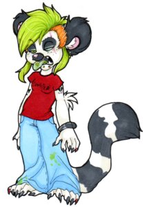 Rating: Safe Score: 0 Tags: alternative_fashion anthro bottomwear clothed clothing death_proof deathhawk e621 ear_tails female glamfur heterochromia lemur mammal mohawk pants primate ring-tailed_lemur shirt sideburn_mohawk simple_background solo strepsirrhine tail tongue topwear white_background zeriara zeriara_(character) User: bunchy7s