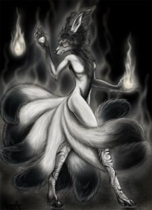 Rating: Safe Score: 0 Tags: anthro asian_mythology canid canine e621 east_asian_mythology female fire fox fox_spirit japanese_mythology kitsunebi mammal moby monochrome multi_tail mythology nude rukis solo tail User: bunchy7s