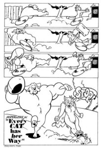 Rating: Safe Score: 0 Tags: anthro black_and_white bomb canid canine canis chasing comic dialogue domestic_cat domestic_dog duo e621 english_text explosives felid feline felis female hammer humor l._frank male mammal monochrome tail text tools toony wom-bat User: bunchy7s