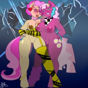 Rating: Explicit Score: 0 Tags: 1980s_theme 1:1 2014 anthro anthrofied blush breasts cheerilee_(mlp) crimped_hair cutie_mark digital_media_(artwork) duo e621 earth_pony equid equine eyewear female female/female friendship_is_magic geeflakes genitals green_eyes hair hasbro horse mammal mayor_mare_(mlp) multicolored_hair my_little_pony nipples pink_hair pony smile standing two_tone_hair vulva User: bunchy7s