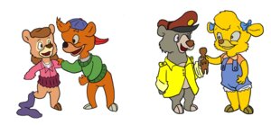 Rating: Safe Score: 0 Tags: aged_down american_black_bear anthro baloo bear black_bear brown_body brown_fur child clothing disney e621 female fur group hat headgear headwear kit_cloudkicker male mammal molly_cunningham netzuke oversized_clothing rebecca_cunningham sibling_(lore) simple_background sister_(lore) sisters_(lore) sloth_bear talespin the_jungle_book ursine white_background young young_anthro User: bunchy7s