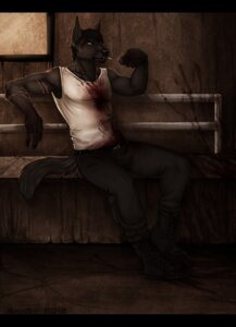 Rating: Questionable Score: 0 Tags: anthro biped black_bars blood blue_eyes bodily_fluids canid canine canis cigarette domestic_dog e621 hi_res kaosst letterbox male mammal pose scar sitting smoke smoking solo tail User: bunchy7s Rating: Questionable Score: 0 Tags: anthro biped black_bars blood blue_eyes bodily_fluids canid canine canis cigarette domestic_dog e621 hi_res kaosst letterbox male mammal pose scar sitting smoke smoking solo tail User: bunchy7s