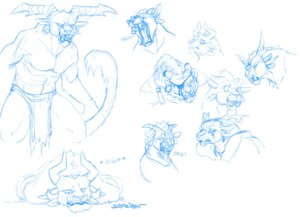 Rating: Safe Score: 0 Tags: angry anthro blue_and_white blush bottomwear bust_portrait charr clothing conditional_dnp duo e621 expression_sheet expressions eye_patch eyes_closed eyewear fangs felid female glare guild_wars headshot_portrait horn loincloth looking_at_viewer male mammal monochrome multiple_poses open_mouth portrait pose sefeiren sketch smile surprised tail teeth tongue yawn User: bunchy7s