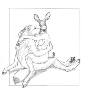 Rating: Explicit Score: 0 Tags: 2013 anthro arm_around_neck breasts canid canine canis deer digitigrade duo e621 female from_front_position graphite_(artwork) hand_on_back hooves hug licking lotus_position male male/female mammal monochrome nude pawpads paws predator/prey sex tail thatstripedcat tongue tongue_out traditional_media_(artwork) wolf User: bunchy7s
