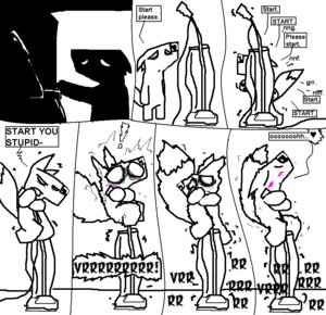 Rating: Questionable Score: 0 Tags: accident accidental_masturbation ambiguous_gender blush boxdog boxdog_(comic) canid canine canis cleaning_tool comic dialogue domestic_dog e621 english_text exclamation_point female_(lore) heart_symbol improvised_sex_toy mammal masturbation monochrome solo tail text the_weaver third-party_edit vacuum_cleaner vibrating User: bunchy7s