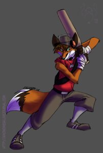 Rating: Safe Score: 0 Tags: 2008 4_fingers amonomega anthro baseball_bat baseball_cap bat_(object) belt biped bottomwear brown_body brown_fur brown_hair canid canine clothing dipstick_tail dog_tags e621 electronics fingers footwear fox fur green_eyes grey_background hair hand_wraps hat headgear headphones headset headwear holding_object legwear looking_at_viewer male mammal markings multicolored_tail orange_body orange_fur pants scout_(team_fortress_2) shirt shoes short_hair simple_background socks solo standing t-shirt tail tail_markings team_fortress_2 topwear valve valve_corporation white_body white_fur wraps User: bunchy7s