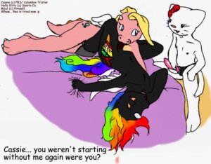 Rating: Explicit Score: 0 Tags: 3girls anthro bed cassie_(dragon_tales) crossover dragon_tales english_text fan_character female female_only furry half-closed_eyes hello_kitty hello_kitty_(character) hello_kitty_(series) kitty_white my_little_pony on_back rule34 sanrio smile straight_hair strap-on strapon text what white_background User: bunchy7s