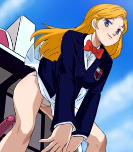 Rating: Explicit Score: 0 Tags: blazer blonde_hair blue_eyes bow bowtie cloud female haruyama long_hair lowres minerva minerva_(transformers) panties robot rule34 school_uniform skirt sky smile solo transformers transformers_masterforce underwear upskirt white_panties wind_lift User: bunchy7s