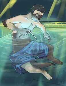 Rating: Safe Score: 0 Tags: 2011 bottomwear claws clothing e621 eyewear fur glasses hair hi_res male mammal mustelid otter partially_submerged paws shorts snout solo swimming swimming_pool tail toxicphox transformation water whiskers User: bunchy7s