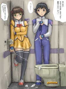 Rating: Questionable Score: 0 Tags: after_sex bathroom black_legwear black_thighhighs blouse blush brown_hair cum english_translation female fujisawa_yayoi glasses green_eyes gumma japanese_text kisaragi_gunma leg_lift miniskirt notes_translation otoyama_kouta panties panty_pull ribbon right_to_left rule34 shoes skirt standing thighhighs toilet translated translation_request uchuu_no_stellvia underwear uniform white_panties zettai_ryouiki User: bunchy7s