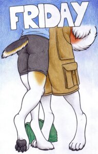 Rating: Questionable Score: 0 Tags: anthro arty_crop canid canine canis colored_pencil_(artwork) comic cover cover_art cover_page disembodied_foot domestic_dog duo e621 english_text feet freckles_(artist) hi_res leg_focus male male/male mammal tail text traditional_media_(artwork) User: bunchy7s