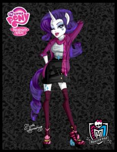 Rating: Safe Score: 0 Tags: anthro belt black_border border bottomwear clothing dress e621 equestria_girls equid equine female hasbro hi_res horn jacket mammal mattel monster monster_girl_(genre) monster_high my_little_pony mythological_creature mythological_equine mythology nemoturunen one_eye_closed pink_paris_design rarity_(eg) skirt smile solo style_emulation topwear unicorn wink User: bunchy7s