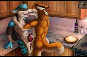 Rating: Explicit Score: 0 Tags: animal_genitalia animal_penis anthro balls black_bars blue_eyes blue_hair bodily_fluids canid canine canine_genitalia canine_penis canis cum cum_on_self dessert detailed_background dipstick_tail dripping duo e621 erection fluke food french_kissing frost_(frostwolf) frottage fuskerz genital_fluids genitals hair handjob hybrid inside kissing kitchen knot letterbox licking male male/male mammal markings orgasm pastry penile penis penises_touching pie saliva sex stripes tail tail_markings tongue tongue_out wolfdog User: bunchy7s