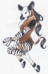 Rating: Questionable Score: 0 Tags: 2008 anthro armband barefoot biped black_body black_fur black_hair black_stripes breasts brown_body brown_fur e621 ear_piercing eyelashes feet female fur giraffid gold_(metal) gold_jewelry grey_eyes hair hooves jewelry long_hair looking_at_viewer mammal multicolored_body multicolored_fur navel nipples nude okapi piercing pink_nipples simple_background solo striped_body striped_fur stripes tail tail_tuft tuft white_background white_body white_fur white_stripes whitefenrril wristband User: bunchy7s