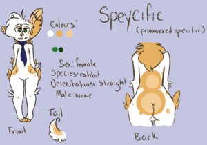 Rating: Safe Score: 0 Tags: 2011 anthro biped butt cammacazzi e621 english_text female green_eyes lagomorph leporid mammal markings model_sheet piercing rabbit simple_background solo speycific standing text User: bunchy7s