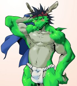 Rating: Questionable Score: 0 Tags: 2009 anthro asian_clothing asian_mythology belly biceps blush bulge claws clothed clothing colored countershade_arms countershade_torso countershading dragon e621 east_asian_clothing east_asian_mythology eastern_dragon fundoshi green_body green_skin hair horn japanese_clothing kemono male morenatsu muscular muscular_anthro muscular_male mythological_creature mythological_scalie mythology pecs scalie simple_background small_wings solo spikes tatsuki_midoriya topless toratorayatora underwear white_background wings User: bunchy7s