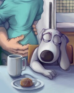 Rating: Safe Score: 0 Tags: anthro arm_support beverage big_nose black_nose breakfast brian_griffin canid canine canis chair cinnamon_bun coffee colored container cup depression detailed detailed_background digital_drawing_(artwork) digital_media_(artwork) domestic_dog duo e621 family_guy female food furniture human inside kitchen leaning_on_elbow light lighting lois_griffin male male_human mammal mug on_chair pastry peter_griffin plate sad shaded sitting sitting_on_chair sobii table tan_body tan_skin toony User: bunchy7s