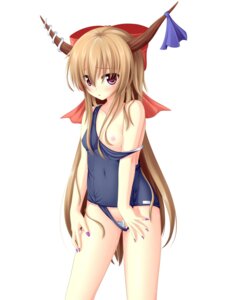 Rating: Explicit Score: 0 Tags: 1girls 2d blonde_hair bow female female_only hairbow highres horns long_hair nail_polish nipples one-piece_swimsuit purple_eyes pussy red_eyes rule34 school_swimsuit solo suika_ibuki swimsuit swimsuit_pull touhou uncensored white_background yoye_(pastel_white) User: bunchy7s