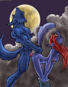 Rating: Explicit Score: 0 Tags: all_fours anthro balls blue breasts canine closed_eyes doggy_style eyes female from_behind fur furry hair howl long_hair male mammal moon penis red_hair rule34 sex straight tail unknown_artist wolf User: bunchy7s