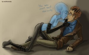 Rating: Explicit Score: 0 Tags: 2boys alien alien/human bernard_(megamind) blue_body blue_eyes blue_skin boots clothed clothing cute dreamworks dreamworks_animation duo english english_text gay gloves hand_on_chin holding_chin human interspecies leather leather_boots male male_only maxkennedy megamind megamind_(character) no_shirt pacific_data_images paramount_pictures rule34 seductive topless topless_male yaoi User: bunchy7s