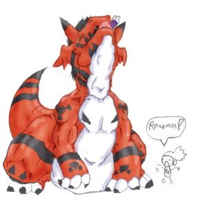 Rating: Questionable Score: 0 Tags: ambiguous_gender anthro bandai_namco belly canid canine datomaruko digimon digimon_(species) digital_hazard e621 exclamation_point eyes_closed feet_first female feral group growlmon mammal markings neck_bulge oral_vore partially_inside renamon rika_nonaka size_difference soft_vore swallowing symbol tail vore User: bunchy7s