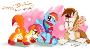 Rating: Safe Score: 0 Tags: 2011 blue_body blue_feathers blue_fur bound bow_(feature) bow_in_front bow_ribbon brown_body brown_feathers brown_hair cutie_mark e621 equid equine fan_character feathered_wings feathers female feral friendship_is_magic fur gift gift_wrapped group hair happy_birthday hasbro larrysama mammal multicolored_hair multicolored_tail my_little_pony mythological_creature mythological_equine mythology neck_bow open_mouth orange_eyes pegasus pink_hair purple_eyes rainbow_dash_(mlp) rainbow_hair rainbow_tail red_eyes ribbons simple_background squee taco_pony tail teeth toony wings User: bunchy7s