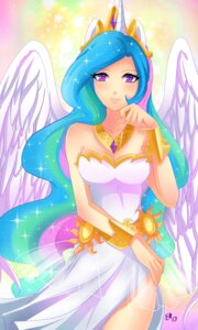 Rating: Safe Score: 0 Tags: 2013 3:5 absurd_res alternate_species bracelet clothed clothing crown dress e621 equid equine feathered_wings feathers feli female friendship_is_magic hair hasbro headgear hi_res horn humanoid humanoidized jewelry mammal multicolored_hair my_little_pony mythological_creature mythological_equine mythology princess princess_celestia_(mlp) purple_eyes royalty smile solo white_body white_feathers winged_unicorn wings User: bunchy7s