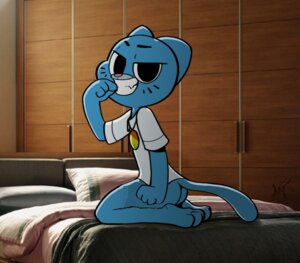Rating: Questionable Score: 0 Tags: accessory ajin anthro barefoot bed biped blue_body bottomless breasts butt cartoon_network clothed clothing digital_media_(artwork) domestic_cat e621 fangs feet felid feline felis female furniture grin inside kneeling mammal mature_anthro mature_female mixed_media nicole_watterson on_bed photo_background photography_(artwork) pin_accessory pin_button real shirt sitting small_breasts smile solo teeth the_amazing_world_of_gumball third-party_edit toony topwear wariza whiskers white_clothing white_topwear User: bunchy7s