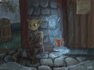Rating: Safe Score: 0 Tags: 4:3 aggy_(prequel) anthro book building clothing cloud depression door dunmer duo e621 english_text fantasy felid female ghost hi_res katia_managan khajiit male mammal microsoft night orsathesimurgh outside prequel_adventure raining sitting speciesism spirit text the_elder_scrolls User: bunchy7s