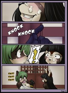 Rating: Explicit Score: 0 Tags: after_dark_(comic) ailurid ambiguous_gender anthro badger bodily_fluids breasts comic cum cum_on_face digital_media_(artwork) disembodied_hand door duo_focus e621 female genital_fluids group mammal messy mustelid musteline nanase red_panda sayuri sayuri_x_nanase surprised theblackrook User: bunchy7s