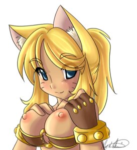 Rating: Questionable Score: 0 Tags: 1girls animal_ear bandeau bandeau_bikini beltbra blonde_hair blue_eyes bracelet breasts dark_skin dog_ear female gloves jewelry liru nipples renkin_san-kyuu_magical_pokaan rule34 solo wolf_ears User: bunchy7s