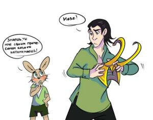Rating: Safe Score: 0 Tags: anthro bottomwear clothed clothing deity duo e621 fully_clothed hare human jotunn lagomorph leporid loki_(marvel) male mammal marvel nogicu pants russian russian_text shirt simple_background soyuzmultfilm text thor_(series) topwear translated well_just_you_wait! white_background zayats_(wjyw) User: bunchy7s