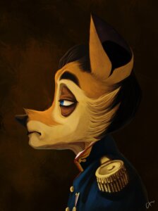 Rating: Safe Score: 0 Tags: anthro black_hair blue_eyes brown_background brown_nose bust_portrait canid canine canis clothed clothing coat coyote dagre_d'coolette e621 epaulet frown fur hair kapieren male mammal orange_body orange_fur portrait sega short_hair side_view simple_background solo sonic_the_hedgehog_(series) tan_body tan_fur topwear User: bunchy7s