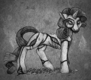 Rating: Questionable Score: 0 Tags: 2012 aisu_art ambiguous_gender blood bodily_fluids creepy cutie_mark e621 equid equine feral friendship_is_magic gem gore greyscale hasbro hi_res horn looking_at_viewer mammal monochrome my_little_pony mythological_creature mythological_equine mythology nightmare_fuel quadruped rarity_(mlp) rupee solo tail undead unicorn zombie User: bunchy7s