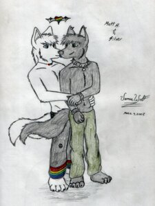 Rating: Safe Score: 0 Tags: 2008 3:4 anthro black_body black_fur blue_eyes canid canine canis crayon_(artwork) dated duo e621 fur graphite_(artwork) green_eyes heart_symbol hi_res james_wolf james_wolf_(artist) love male male/male mammal mixed_media rainbow tail traditional_media_(artwork) white_body white_fur wings wolf User: bunchy7s Rating: Safe Score: 0 Tags: 2008 3:4 anthro black_body black_fur blue_eyes canid canine canis crayon_(artwork) dated duo e621 fur graphite_(artwork) green_eyes heart_symbol hi_res james_wolf james_wolf_(artist) love male male/male mammal mixed_media rainbow tail traditional_media_(artwork) white_body white_fur wings wolf User: bunchy7s