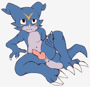 Rating: Explicit Score: 0 Tags: animal_genitalia anthro anus bandai_namco blue_body blue_skin blush claws digimon digimon_(species) e621 erection feline-fattale genital_slit genitals half-closed_eyes hi_res male narrowed_eyes penis presenting raised_leg reclining simple_background solo spread_legs spreading toe_claws veemon User: bunchy7s