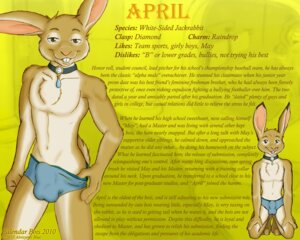 Rating: Explicit Score: 0 Tags: 5:4 aloisyous_blue anthro april_(month) balls_outline biped bulge calendar calendar_bois chest_tuft clothed clothing collar crossdressing detailed_bulge e621 english_text femboy fur genital_outline hare harem_boy kneeling lagomorph leporid looking_at_viewer male mammal skimpy slave solo story teeth text tuft underwear User: bunchy7s