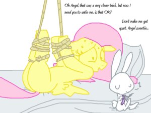 Rating: Questionable Score: 0 Tags: 4:3 angel_(mlp) bound condom duo e621 english_text equid equine feathered_wings feathers female feral fluttershy_(mlp) friendship_is_magic fur hair hasbro holding_condom holding_object imminent_rape imminent_sex lagomorph leporid mammal my_little_pony mythological_creature mythological_equine mythology pegasus pink_hair quadruped rabbit rope sexual_barrier_device simple_background tail text the_weaver white_background wings yellow_body yellow_feathers yellow_fur User: bunchy7s