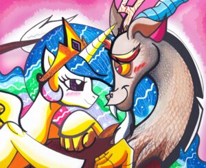 Rating: Safe Score: 0 Tags: 2014 antlers aurora-chiaro blush chimera crown discord_(mlp) draconequus duo e621 equid equine fangs feathered_wings feathers female feral friendship_is_magic gold_(metal) hasbro headgear horn hug male mammal my_little_pony mythological_creature mythological_equine mythology princess_celestia_(mlp) purple_eyes red_eyes romantic romantic_couple teeth winged_unicorn wings User: bunchy7s