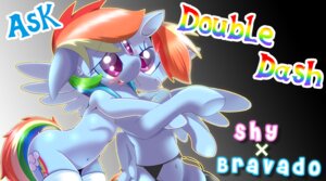 Rating: Questionable Score: 0 Tags: blue_body blue_feathers blue_fur blush clothing conditional_dnp cutie_mark duo e621 equid equine erikura feathered_wings feathers female feral footwear friendship_is_magic fur hair hasbro hi_res legwear mammal multicolored_hair my_little_pony mythological_creature mythological_equine mythology oze pegasus purple_eyes rainbow_dash_(mlp) rainbow_hair simple_background socks wings User: bunchy7s