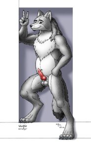 Rating: Explicit Score: 0 Tags: anthro balls biped blue_eyes canid canine canis claws e621 erection genitals gesture hand_gesture male mammal penis pose sca_sii simple_background solo standing tail v_sign white_background wolf wulfie User: bunchy7s