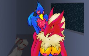 Rating: Explicit Score: 0 Tags: anthro avian bird blaziken breasts color crossover cyan_eyes doggy_style falco_lombardi female front_view indoors interspecies male nintendo nipples nude open_eyes open_mouth pokemon pokemon_(species) rule34 sex star_fox User: bunchy7s